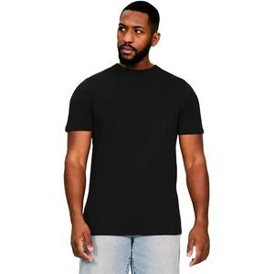 Casual Classics Unisex Adult Core Combed Ringspun Cotton Tall T-Shirt / Black